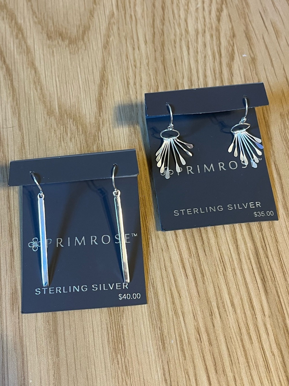 Primrose sterling silver dangle earring bundle